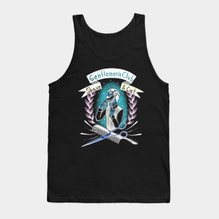 Old School Gentlemen's Club Barber Shop Tattoo Design Tank Top